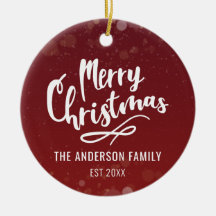 家族の名前の年のモダンクパーソナライズされたラス