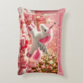 家族の名前またはユニッパーソナライズされたクのクリスマス アクセントクッション (裏面(縦))