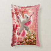 家族の名前またはユニッパーソナライズされたクのクリスマス アクセントクッション (正面(垂直))