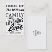 家族の名前を追加するホームラブカード 名刺 (正面/裏面)