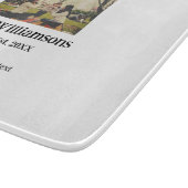 家族の名前を追加する写真年の素朴なヴィンテージテンプレート カッティングボード (角)