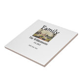 家族の名前を追加する写真年の素朴なヴィンテージテンプレート タイル (側面)