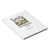 家族の名前を追加する写真年の素朴なヴィンテージテンプレート ノートパッド (アングル)