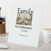 家族の名前を追加する写真年の素朴なヴィンテージテンプレート 台座サイン (インサイチュ)