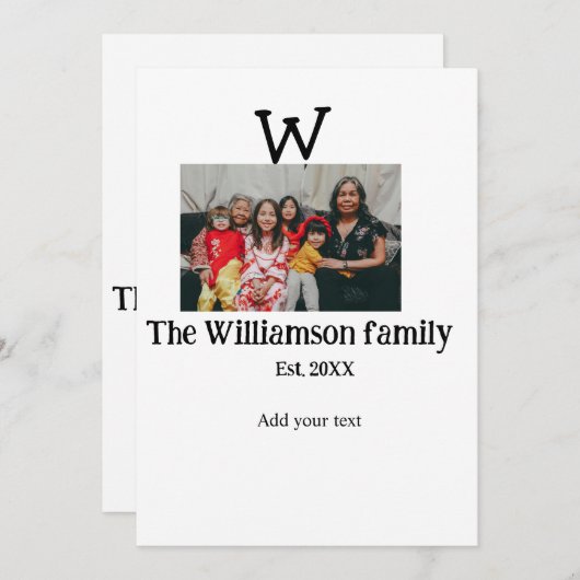 家族の名前を追加する写真年の素朴なヴィンテージ懇親会 シーズンカード (正面/裏面)