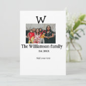 家族の名前を追加する写真年の素朴なヴィンテージ懇親会 シーズンカード (スタンド正面)