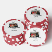 家族の名前を追加する写真年の素朴なヴィンテージ懇親会 ポーカーチップ (積み重ね)