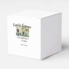 家族の名前を追加する写真年の素朴なヴィンテージ フェイバーボックス