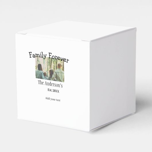 家族の名前を追加する写真年の素朴なヴィンテージ フェイバーボックス (正面サイド)