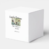 家族の名前を追加する写真年の素朴なヴィンテージ フェイバーボックス (裏面サイド)
