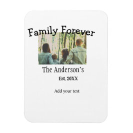 家族の名前を追加する写真年の素朴なヴィンテージ マグネット