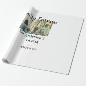 家族の名前を追加する写真年の素朴なヴィンテージ ラッピングペーパー (アンロールド)