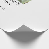 家族の名前を追加する写真年の素朴なヴィンテージ ラッピングペーパー (角)