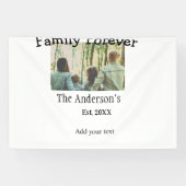 家族の名前を追加する写真年の素朴なヴィンテージ 横断幕 (横)