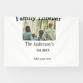 家族の名前を追加する写真年の素朴なヴィンテージ 横断幕