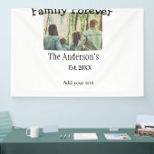 家族の名前を追加する写真年の素朴なヴィンテージ 横断幕 (トレードショー)