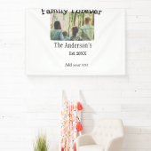 家族の名前を追加する写真年の素朴なヴィンテージ 横断幕 (インサイチュ)