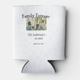 家族の名前を追加する写真年の素朴なヴィンテージ 缶クーラー