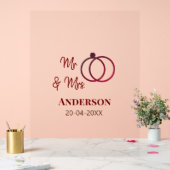 家族の名前を追加する日付結婚式の引き出物g アクリルサイン (ウェディング)