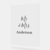 家族の名前を追加する日付結婚式の引き出物g アクリルサイン (傾斜)