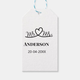 家族の名前を追加する日付結婚式の引き出物g ギフトタグ