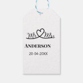 家族の名前を追加する日付結婚式の引き出物g ギフトタグ (裏面)