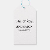 家族の名前を追加する日付結婚式の引き出物g ギフトタグ (裏面)