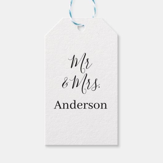 家族の名前を追加する日付結婚式の引き出物g ギフトタグ (正面)