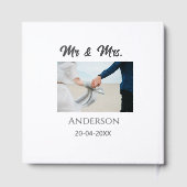 家族の名前を追加する日付結婚式の引き出物g ゲストブック (裏面)