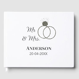 家族の名前を追加する日付結婚式の引き出物g ゲストブック