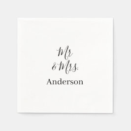 家族の名前を追加する日付結婚式の引き出物g スタンダードカクテルナプキン