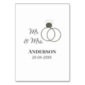 家族の名前を追加する日付結婚式の引き出物g テーブルナンバー (裏面)