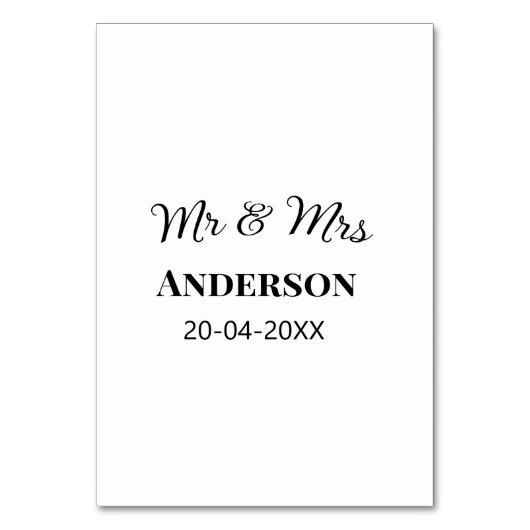 家族の名前を追加する日付結婚式の引き出物g テーブルナンバー (正面)