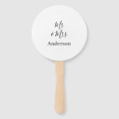 家族の名前を追加する日付結婚式の引き出物g ハンドファン (裏面)