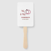 家族の名前を追加する日付結婚式の引き出物g ハンドファン (裏面)