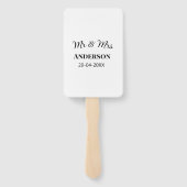 家族の名前を追加する日付結婚式の引き出物g ハンドファン (裏面)