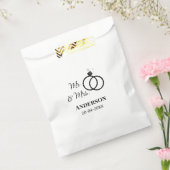 家族の名前を追加する日付結婚式の引き出物g フェイバーバッグ (封をした状態)