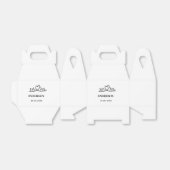 家族の名前を追加する日付結婚式の引き出物g フェイバーボックス (折り畳みなし)