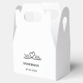 家族の名前を追加する日付結婚式の引き出物g フェイバーボックス (オープン)