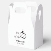 家族の名前を追加する日付結婚式の引き出物g フェイバーボックス (オープン)