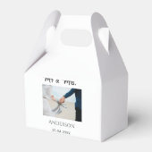 家族の名前を追加する日付結婚式の引き出物g フェイバーボックス (裏面サイド)