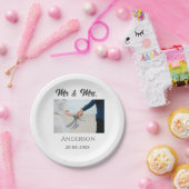 家族の名前を追加する日付結婚式の引き出物g ペーパープレート (パーティー)