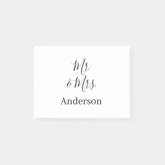家族の名前を追加する日付結婚式の引き出物g ポストイット (正面)