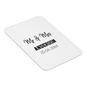 家族の名前を追加する日付結婚式の引き出物g マグネット (右側)