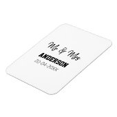 家族の名前を追加する日付結婚式の引き出物g マグネット (左側)