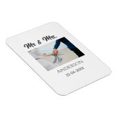 家族の名前を追加する日付結婚式の引き出物g マグネット (右側)