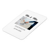 家族の名前を追加する日付結婚式の引き出物g マグネット (左側)