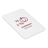 家族の名前を追加する日付結婚式の引き出物g マグネット (右側)