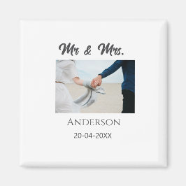 家族の名前を追加する日付結婚式の引き出物g マグネット