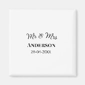 家族の名前を追加する日付結婚式の引き出物g マグネット (正面)